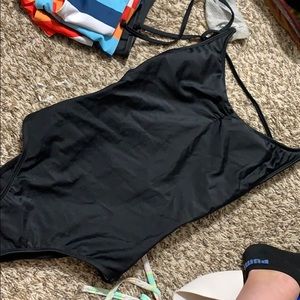 Venus - Black Stitch Sides one piece bathing suit